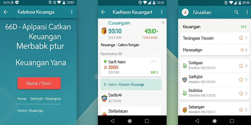 Tampilan antarmuka aplikasi 66D untuk catatan keuangan yang rapi dan informatif.