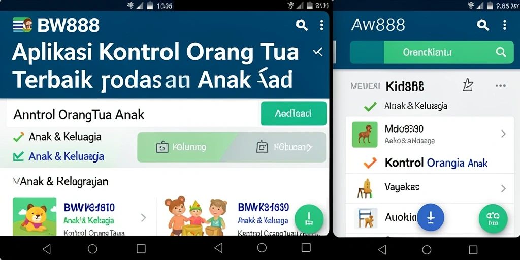 Tampilan antarmuka BW888 yang user-friendly untuk kontrol orang tua.