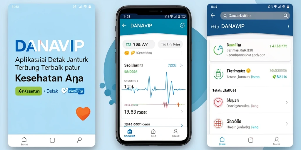 Tampilan antarmuka aplikasi Detak Jantung yang menarik dan informatif.