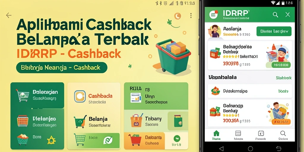 Antarmuka aplikasi IDRRP yang menampilkan fungsi cashback.