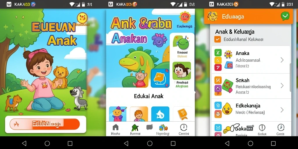 Tampilan antarmuka KAKA303 yang ramah anak dan interaktif.