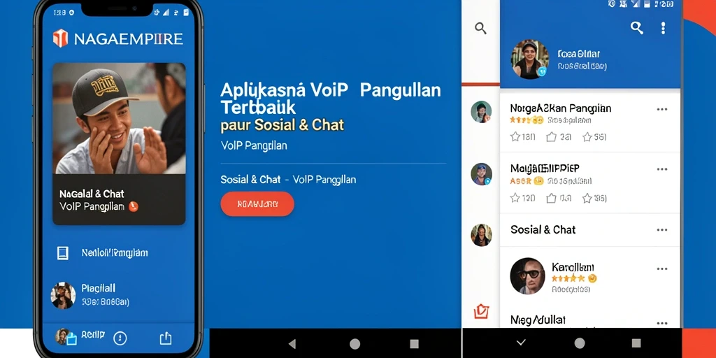 Tampilan antarmuka VoIP Panggilan NAGAEMPIRE yang intuitif dan menarik.