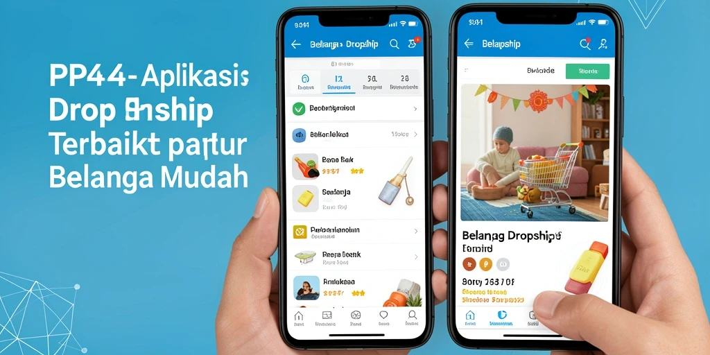 Tampilan antarmuka aplikasi Dropship PP444 yang modern dan mudah digunakan.