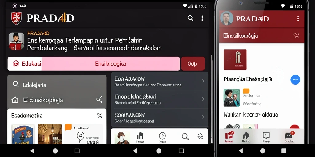 Tampilan antarmuka aplikasi PRADA4D yang informatif dan menarik.