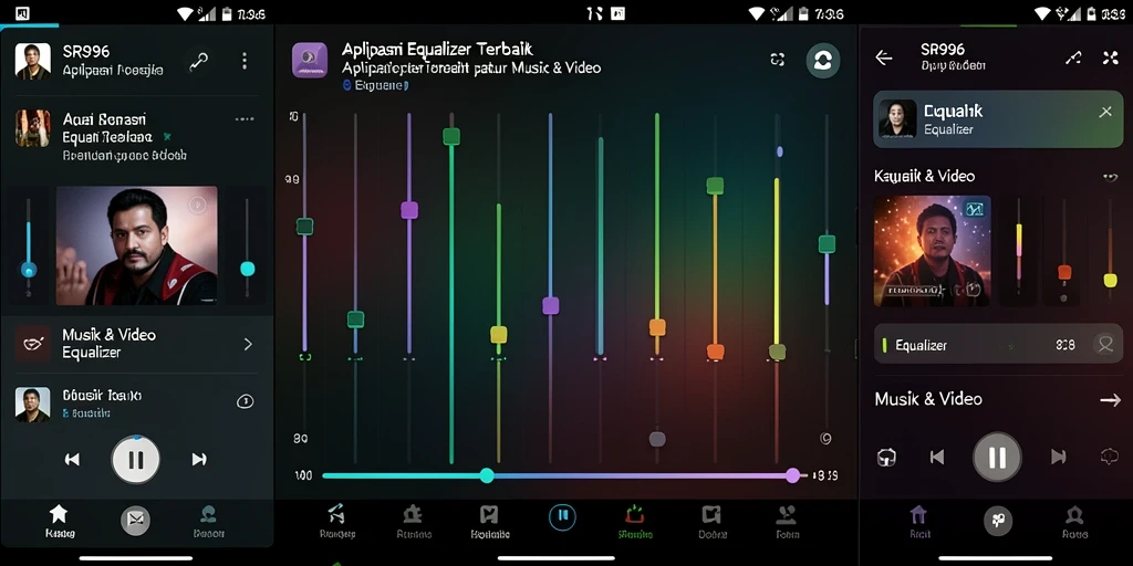 Tampilan antarmuka SR996 yang sederhana dan fungsional untuk Equalizer.