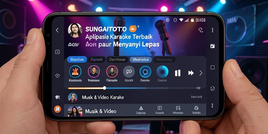 Antarmuka aplikasi Karaoke SUNGAITOTO yang menarik dan fungsional.